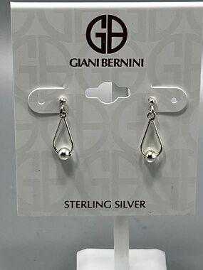Sterling Silver Teardrop Ball Drop Earrings By Giani Bernini